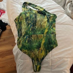 Pretty Little Thing snakeskin bodysuit